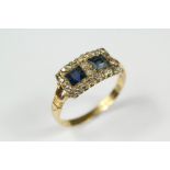 Antique 18ct Sapphire and Diamond Ring