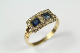 Antique 18ct Sapphire and Diamond Ring