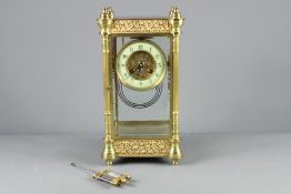 A Brass Mantel Clock