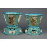A Pair of Antique Sevres Jardinières and Stands