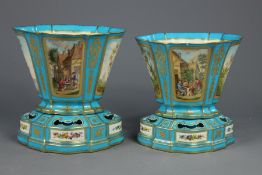 A Pair of Antique Sevres Jardinières and Stands