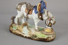 Continental Porcelain Figure of a Dray Horse