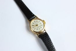 A Lady's 18ct Gold Avia Incabloc Wrist Watch