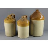 Three Ceramic Flagons