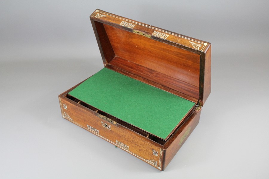 A Rosewood Writing Box - Image 3 of 3