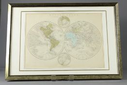 19th Century Mappe Monde (Hemispheres)