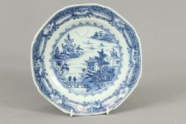 Antique Chinese Blue and White Plate