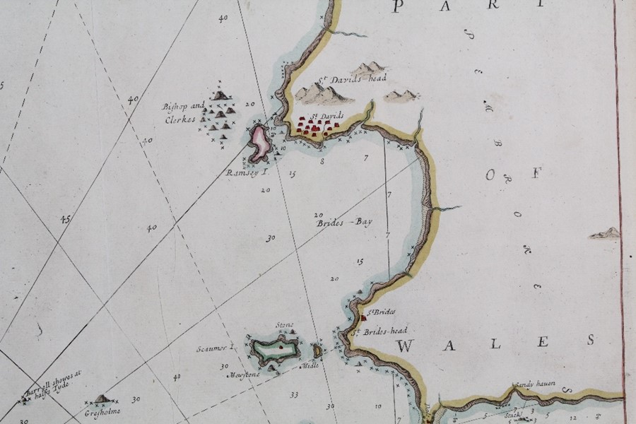 Nautical Coastal Chart - Captain Greenvile Collins Engravings - Image 3 of 6