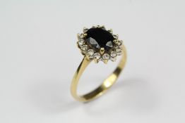 Lady's 18ct Gold Sapphire and Diamond Ring