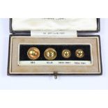 A Set of 18ct Yellow Gold Gentleman's Dress Studs