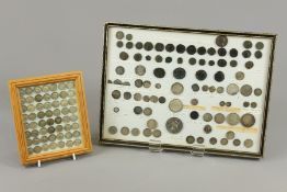 Archaeological Finds - Framed Collection of Roman and English Coins