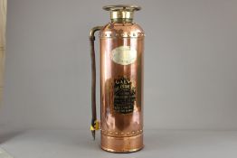 A Circa 1936 Brass and Copper Fire Extinguisher