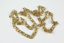 A 9ct Gold Curb-link Necklace