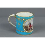 Antique Jewelled Enamel Sevres Mug