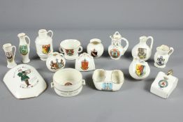 A Quantity of Goss Crested Ware, this lot comprises Ye Wakeman's Flower Blower Wall Pocket, Isle