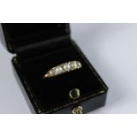 Antique 18ct Yellow Gold, Pearl and Diamond Ring