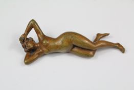 A Continental Bronze Feminine Nude Figurine