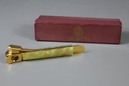 A Dunhill Green Onyx and Gilt Brass Cigar Cutter