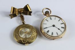 A 9k Continental Open-faced Pocket Watch