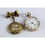 A 9k Continental Open-faced Pocket Watch