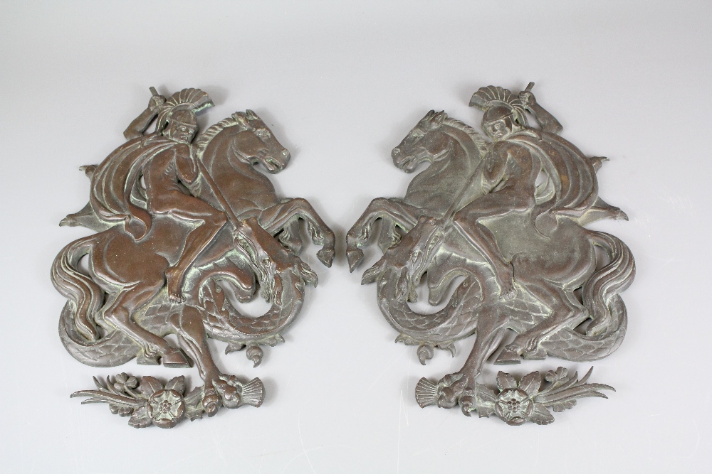 A Pair of Antique Bronze Plaques - Image 2 of 2