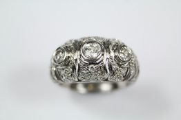 Antique Platinum and Diamond Dress Ring