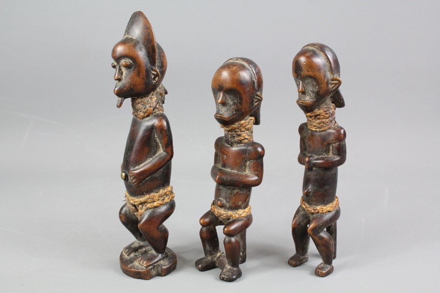 Three African Kongolese Carved Figurines - Image 2 of 3