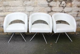 Boss Design Limited White Leather Chairs