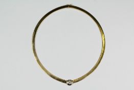 A 14ct Yellow Gold Collar Necklace