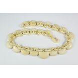 Late 19th Century Carved Ivory Necklace