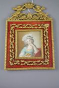 Circa 1860 French School Portrait Miniature