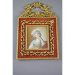 Circa 1860 French School Portrait Miniature