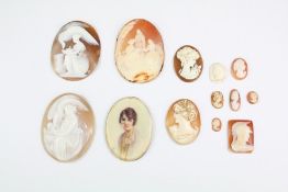 A Quantity of Antique Shell Cameos