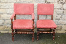 Antique Oak Framed Dining Chairs