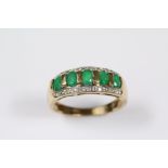 9ct Yellow Gold and Emerald Ring