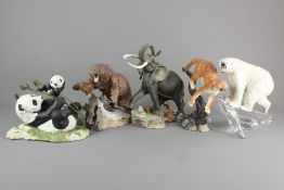 Five Franklin Mint Animal Figures