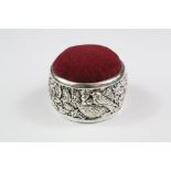 Silver Floral Banded Pin Cushion