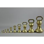 A Set of Victorian Brass Graduated Scale Weights