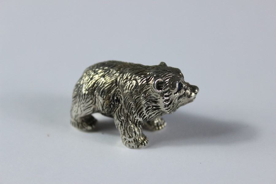 A Sterling Silver Bear - Image 3 of 4