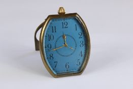 A Septima Brass Watch Company 15 Jewel Bedside Clock