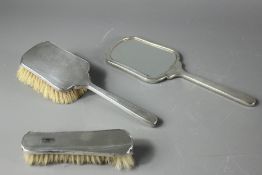 A Silver Three Piece Vanity Set