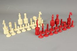 Antique Bone Chess Pieces