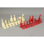 Antique Bone Chess Pieces