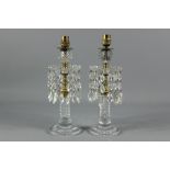 A Pair of Victorian Cut-glass Lustres