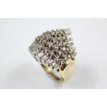 14ct Yellow Gold and Diamond Cocktail Ring