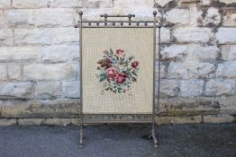 A Vintage Brass Firescreen