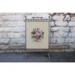 A Vintage Brass Firescreen