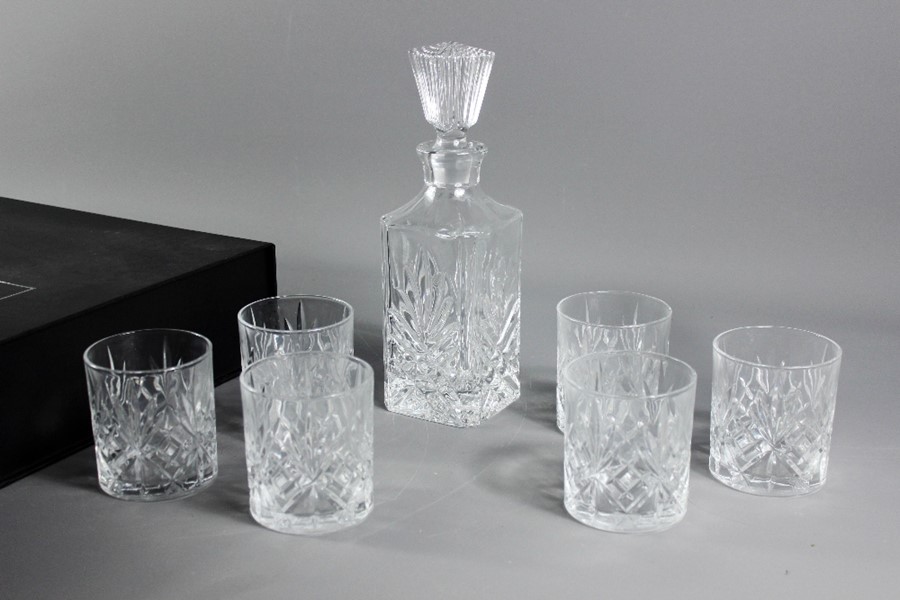 An Argyle Fine Cut Crystal Whisky Decanter Set - Image 3 of 11