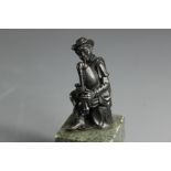 After Giambolona Small Bronze Bagpiper