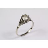 Antique 18ct White Gold Diamond Ring